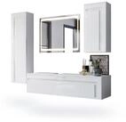 Vladon Badm&ouml;bel-Set Aloha, (Badezimmer-Set mit 2 Hochschr&auml;nken, 1...