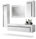 Vladon Badm&ouml;bel-Set Aloha, (Badezimmer-Set mit 2 Hochschr&auml;nken, 1...