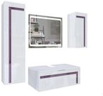 Vladon Badm&ouml;bel-Set Aloha V2, (Badezimmer-Set mit 2 Hochschr&auml;nken, 1...