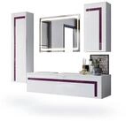 Vladon Badm&ouml;bel-Set Aloha, (Badezimmer-Set mit 2 Hochschr&auml;nken, 1...