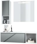 Vladon Badm&ouml;bel-Set La Costa, (Badezimmer-Set mit 1 H&auml;ngeschrank, 1...