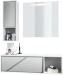 Vladon Badm&ouml;bel-Set La Costa, (Badezimmer-Set mit 1 H&auml;ngeschrank, 1...