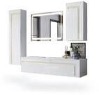 Vladon Badm&ouml;bel-Set Aloha, (Badezimmer-Set mit 2 Hochschr&auml;nken, 1...