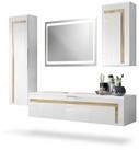 Vladon Badm&ouml;bel-Set Aloha, (Badezimmer-Set mit 2 Hochschr&auml;nken, 1...