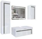 Vladon Badm&ouml;bel-Set Aloha V2, (Badezimmer-Set mit 2 Hochschr&auml;nken, 1...
