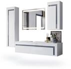 Vladon Badm&ouml;bel-Set Aloha, (Badezimmer-Set mit 2 Hochschr&auml;nken, 1...