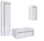 Vladon Badm&ouml;bel-Set Aloha V2, (Badezimmer-Set, mit 2 Hochschr&auml;nken und 1