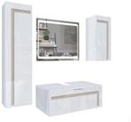 Vladon Badm&ouml;bel-Set Aloha V2, (Badezimmer-Set mit 2 Hochschr&auml;nken, 1...