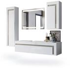 Vladon Badm&ouml;bel-Set Aloha, (Badezimmer-Set mit 2 Hochschr&auml;nken, 1...