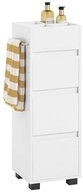 SoBuy Midischrank BZR29, Badschrank schmal, mit 3 Schubladen, 4 F&auml;chern