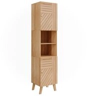 Vicco Hochschrank Lucie, Bambus, 40 x 177 cm mit 2 T&uuml;ren (1-St)
