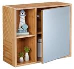 relaxdays Badezimmerspiegelschrank Spiegelschrank mit Regalf&auml;chern (1-St) braun