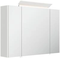 Posseik Spiegelschrank Badezimmer Spiegelschrank 3-t&uuml;rig LED-Lampe 90 cm Wei&szlig;