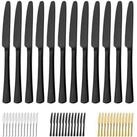 LuxusKollektion Tafelmesser Tafelmesser 12er Set Edelstahl 23,8 cm...