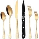 LuxusKollektion Besteck-Set Besteckset 36teilig Edelstahl Gold 6 Personen...