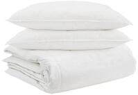 vidaXL Bett Bettdecken Set mit Kissen 3 stk. Wei&szlig; Daunenfeder (3-tlg)