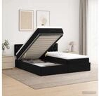 vidaXL Bettgestell vidaXL Ottoman Bett mit Matratze mit Kopfteil 2 pcs Schwarz...