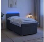 vidaXL Bettgestell vidaXL Boxspringbett mit Matratze Dunkelgrau 90 x 190 cm...