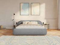 Selsey Polsterbett SHELS LOW, mit Rolllattenrost, Kopfteil und Boucl&eacute;, 140,...