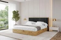 ALTDECOR Polsterbett ENZO4 (Polsterbett mit Bettkasten und Lattenrost, Boxbett...