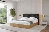 ALTDECOR Polsterbett ENZO5 (Polsterbett mit Bettkasten und Lattenrost, Boxbett...