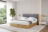 ALTDECOR Polsterbett ENZO4 (Polsterbett mit Bettkasten und Lattenrost, Boxbett...