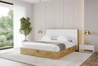 ALTDECOR Polsterbett ENZO4 (Polsterbett mit Bettkasten und Lattenrost, Boxbett...