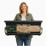 BigDean Blumenkasten Blumenk&uuml;bel Jumbo Anthrazit (1 St), 88-Liter-Volumen,