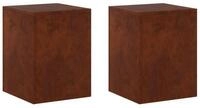 vidaXL Blumenst&auml;nder Pflanzenst&auml;nder 2 pcs Rostoptik 30 x 30 x 40 cm