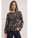 STREET ONE Schlupfbluse Visksoebluse mit Sch&ouml;&szlig;chen und Rehprint