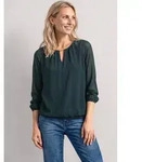 STREET ONE Chiffonbluse Tunika mit Cut-Out-Detail gr&uuml;n 34 EU