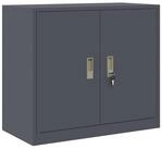 vidaXL Aktenschrank 80 x 40 x 70 cm Aufbewahrungsschrank mit Speicher Anthrazit