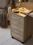KADIMA DESIGN Rollcontainer Rollcontainer Sonoma 33 x 63 x 38 cm Holz