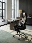 KADIMA DESIGN Chefsessel B&uuml;rostuhl AUSTIN Echt-Leder Schwarz Schreibtischstuhl...