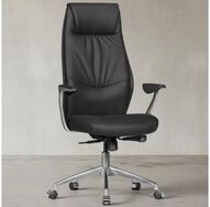 KADIMA DESIGN Chefsessel B&uuml;rostuhl Echtleder Schwarz Schreibtischstuhl X-XL...