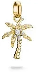 THOMAS SABO Kettenanh&auml;nger Vergoldeter Palmen Charm-Anh&auml;nger mit Zirkonia...