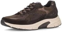 Keilsneaker GABOR, Damen, Gr. 43, braun (braun kombiniert), Glattleder, Textil,