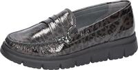 Slipper WALDL&Auml;UFER "H-Pina", Damen, Gr. 4 (37), carbon, leo, Lackleder, Schuhe