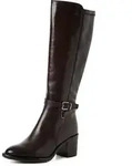 Tamaris Stiefel Blockabsatz, Langschaftstiefel mit modischer Zierschnalle braun...