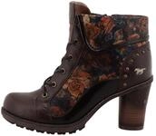 Mustang Shoes Mode-Stiefel Stiefelette Blockabsatz, Schn&uuml;rboots mit...