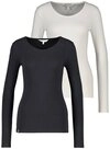 Alife & Kickin Langarmshirt leichtes Jersey-Oberteil aus Baumwolle mit Rundhals