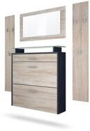 Vladon Garderoben-Set Malea, (Garderobenset bestehend aus 1 H&auml;ngeschuhschrank,...