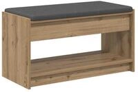 vidaXL Sitzbank 83 x 38 x 45 cm Schuhbank mit Kissen Artisan-Eiche 83x38x45 cm