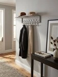 KADIMA DESIGN Wandgarderobe Wandgarderobe Metall Silber 74,5x29x30 cm...