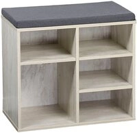 Kesper Schuhbank Schuhregal mit Sitzfl&auml;che, 5 Ablagen, MDF, Kesper