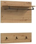 xonox.home Garderobenpaneel Canu, in Artisan Eiche Nachbildung 80 x 73 x 27 cm