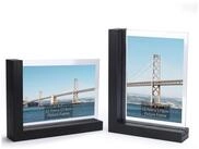 LuxusKollektion Bilderrahmen Bilderrahmen 2er Set doppelseitig Glasrahmen MDF...
