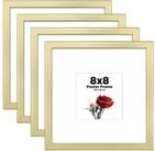 LuxusKollektion Bilderrahmen-Set Bilderrahmen 20x20 4er Holzverbund Gold...