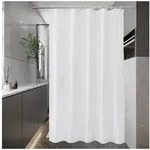 LuxusKollektion Duschvorhang Duschvorhang 120x180 Wei&szlig; Textil Wasserdicht Waschbar