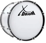 XDrum Trommel MBD-226 Marschtrommel 26 x 12 Zoll mit Gurten, Schl&auml;geln &...